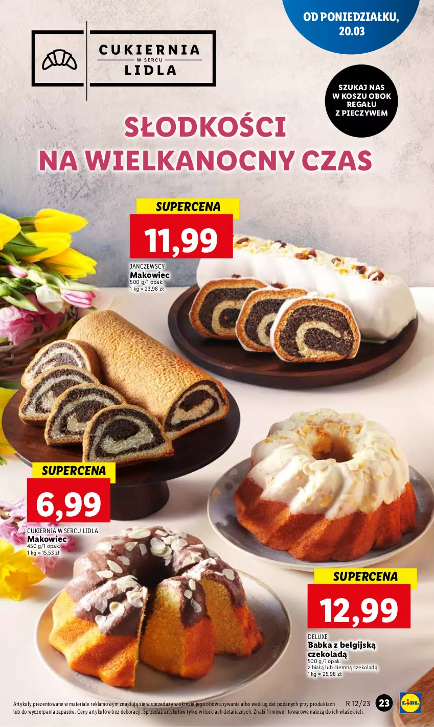 Gazetka promocyjna Lidl - GAZETKA - ważna 20.03 do 22.03.2023 - strona 25 - produkty: Babka, Cukier, Kosz, LG, Makowiec, Piec, Regał, Ser