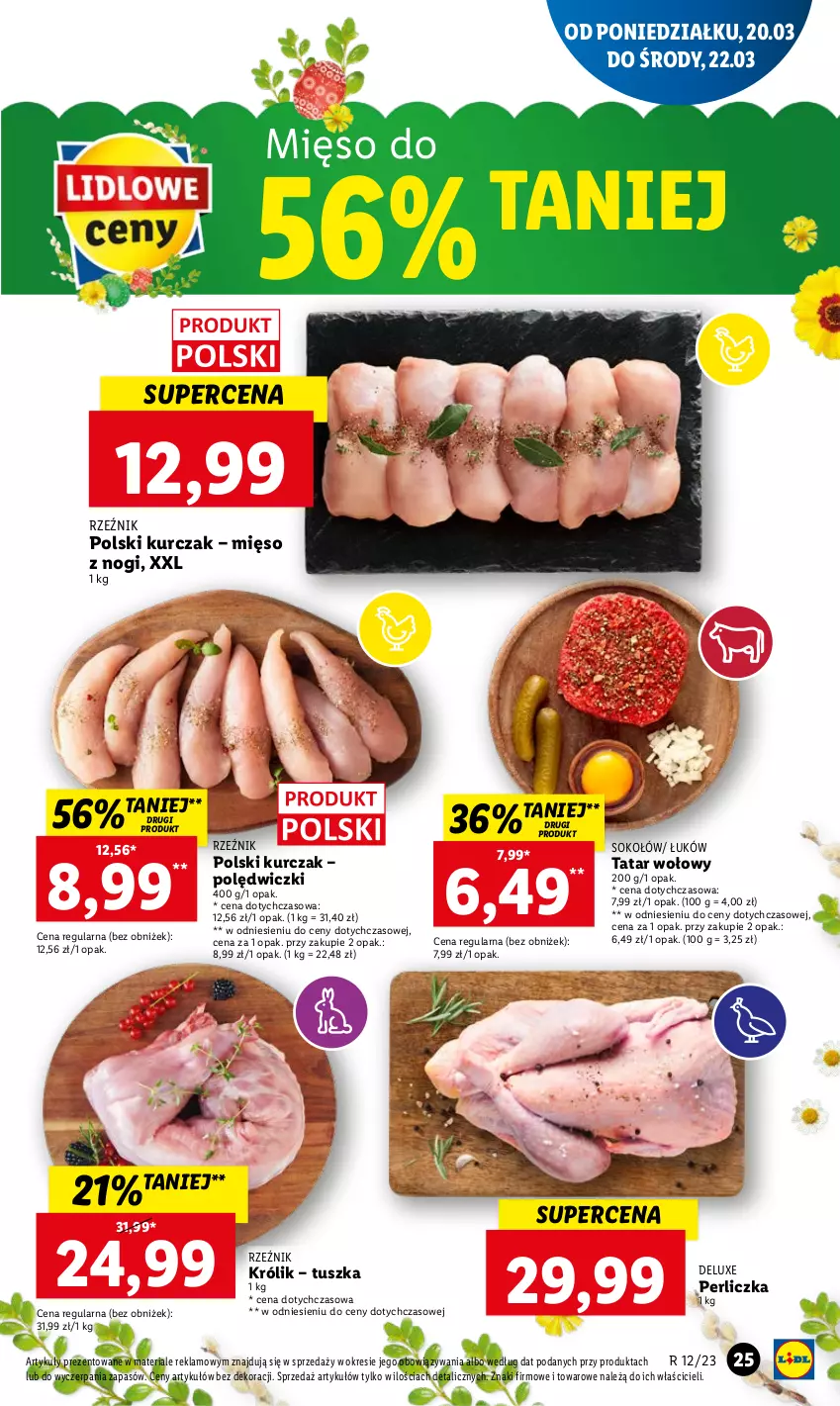 Gazetka promocyjna Lidl - GAZETKA - ważna 20.03 do 22.03.2023 - strona 27 - produkty: Królik, Kurczak, Mięso, Perliczka, Sok, Sokołów, Tatar wołowy, Tusz