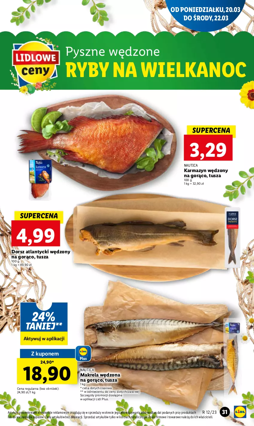 Gazetka promocyjna Lidl - GAZETKA - ważna 20.03 do 22.03.2023 - strona 33 - produkty: Dorsz, Karmazyn wędzony, Tusz