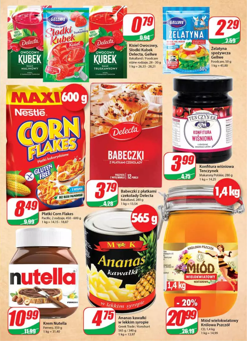 Gazetka promocyjna Dino - Gazetka - ważna 09.03 do 15.03.2022 - strona 7 - produkty: Ananas, Babeczki, Bakalland, Cif, Corn flakes, Delecta, Ferrero, Gra, Kawa, Kisiel, Konfitura, Kubek, Makaron, Miód, Nektar, Nutella, Syrop