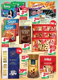 Gazetka promocyjna Dino - Gazetka - Gazetka - ważna od 15.03 do 15.03.2022 - strona 6 - produkty: Tchibo, Ciastka, Gra, Inka, Kawa ziarnista, Saga, Kawa, Wafle, Loyd, Czekolada, Herbata, Herbata owocowa, Fa