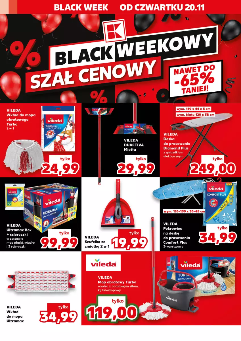 Gazetka promocyjna Kaufland - Kaufland - ważna 20.11 do 26.11.2025 - strona 10 - produkty: Miotła, Mop, Pokrowiec, Pokrowiec na deskę, Rama, Szufelka, Vileda, Wiadro, Wkład do mopa