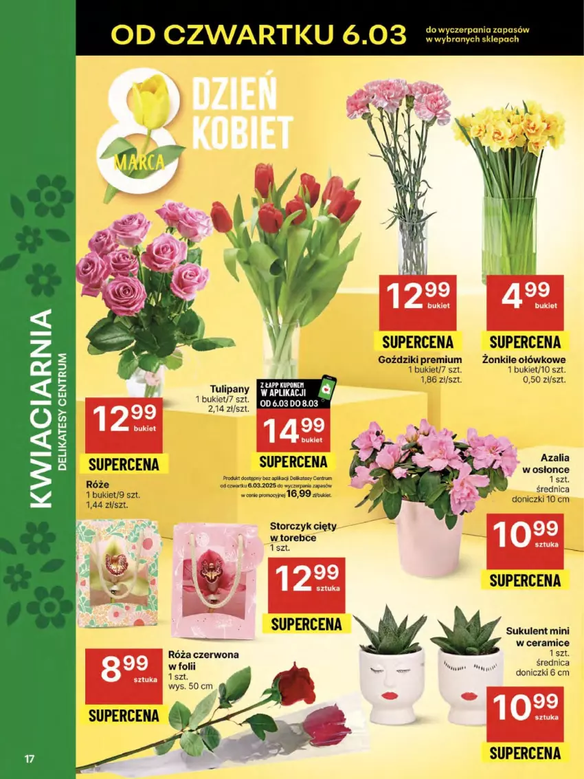 Gazetka promocyjna Delikatesy Centrum - NOWA GAZETKA Delikatesy Centrum od 6 marca! 6-12.03.2025 - ważna 06.03 do 12.03.2025 - strona 17 - produkty: Bukiet, Róża, Rum, Storczyk, Sukulent