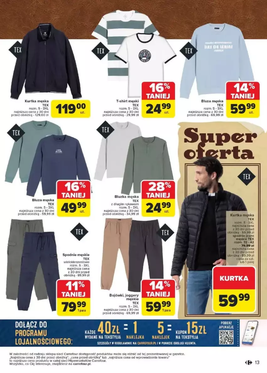 Gazetka promocyjna Carrefour - ważna 17.02 do 01.03.2025 - strona 5 - produkty: Bluza, Fa, Klej, Kurtka, Spodnie, T-shirt