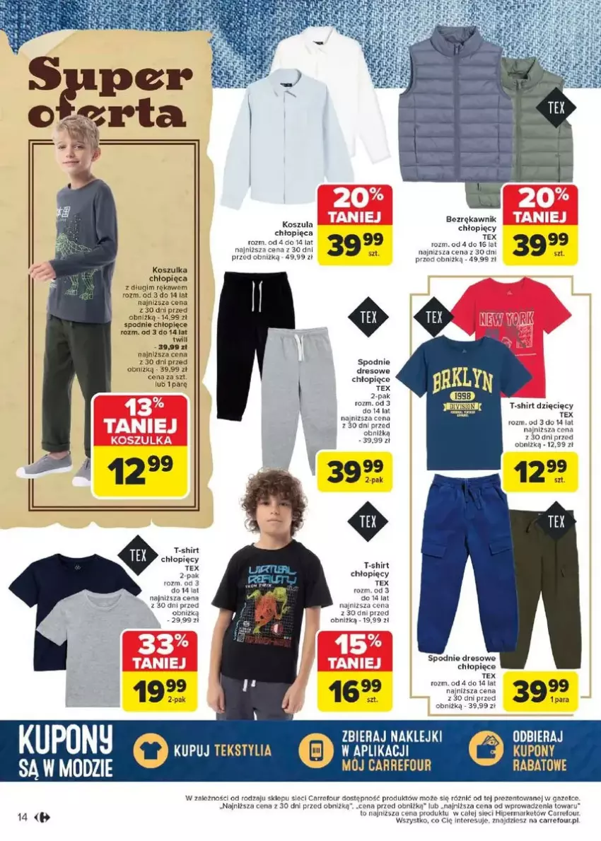 Gazetka promocyjna Carrefour - ważna 17.02 do 01.03.2025 - strona 6 - produkty: Dres, Kawa, Kosz, Koszulka, Spodnie, Spodnie dresowe, T-shirt