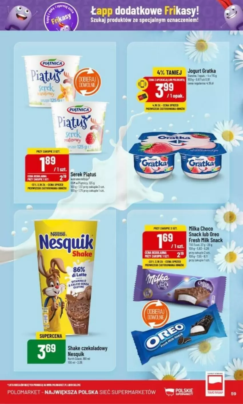 Gazetka promocyjna PoloMarket - ważna 14.08 do 20.08.2024 - strona 55 - produkty: Milka, Oreo, Por, Ser, Serek