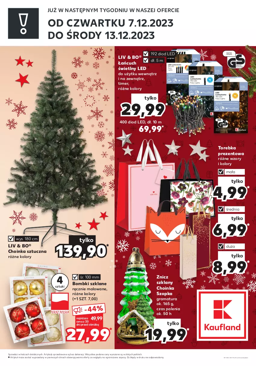 Gazetka promocyjna Kaufland - Zapowiedź oferty - ważna 30.11 do 06.12.2023 - strona 2 - produkty: Bombki, Choinka, Gra, Inka, Rama, Torebka, Znicz