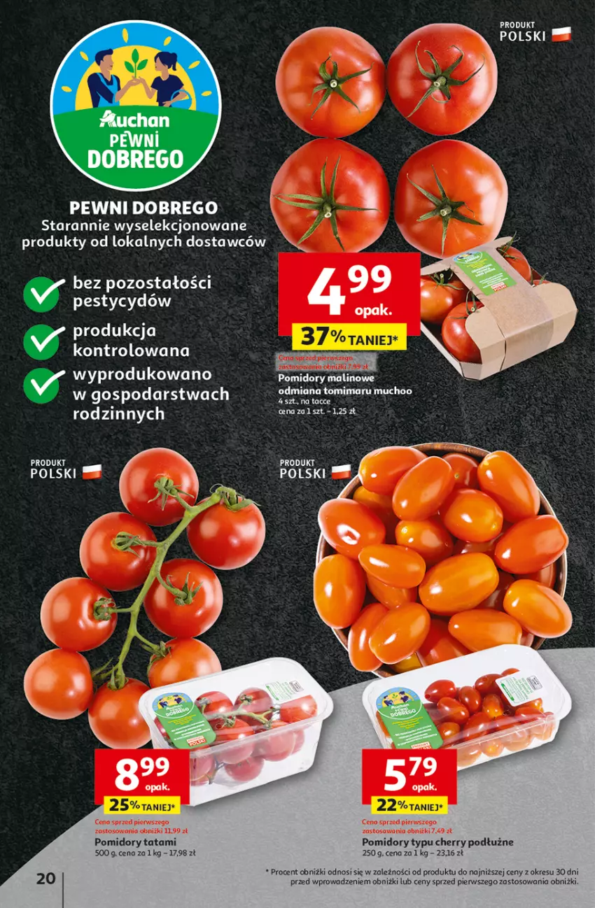 Gazetka promocyjna Auchan - Pewność niskich cen Hipermarket - ważna 07.08 do 13.08.2025 - strona 20 - produkty: Pomidory