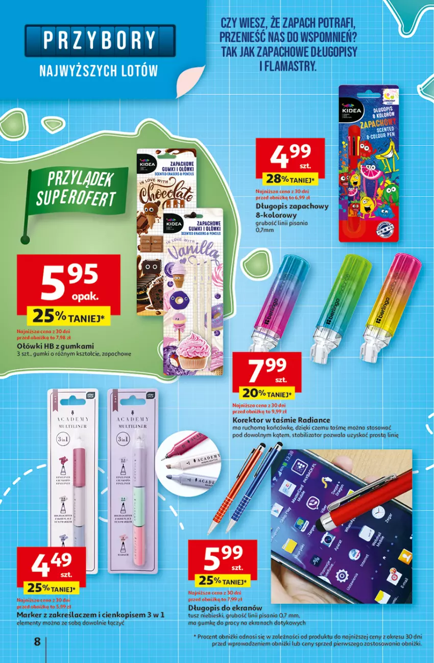 Gazetka promocyjna Auchan - Pewność niskich cen Hipermarket - ważna 07.08 do 13.08.2025 - strona 8 - produkty: Długopis, Flamastry, Gra, Marker, Tusz