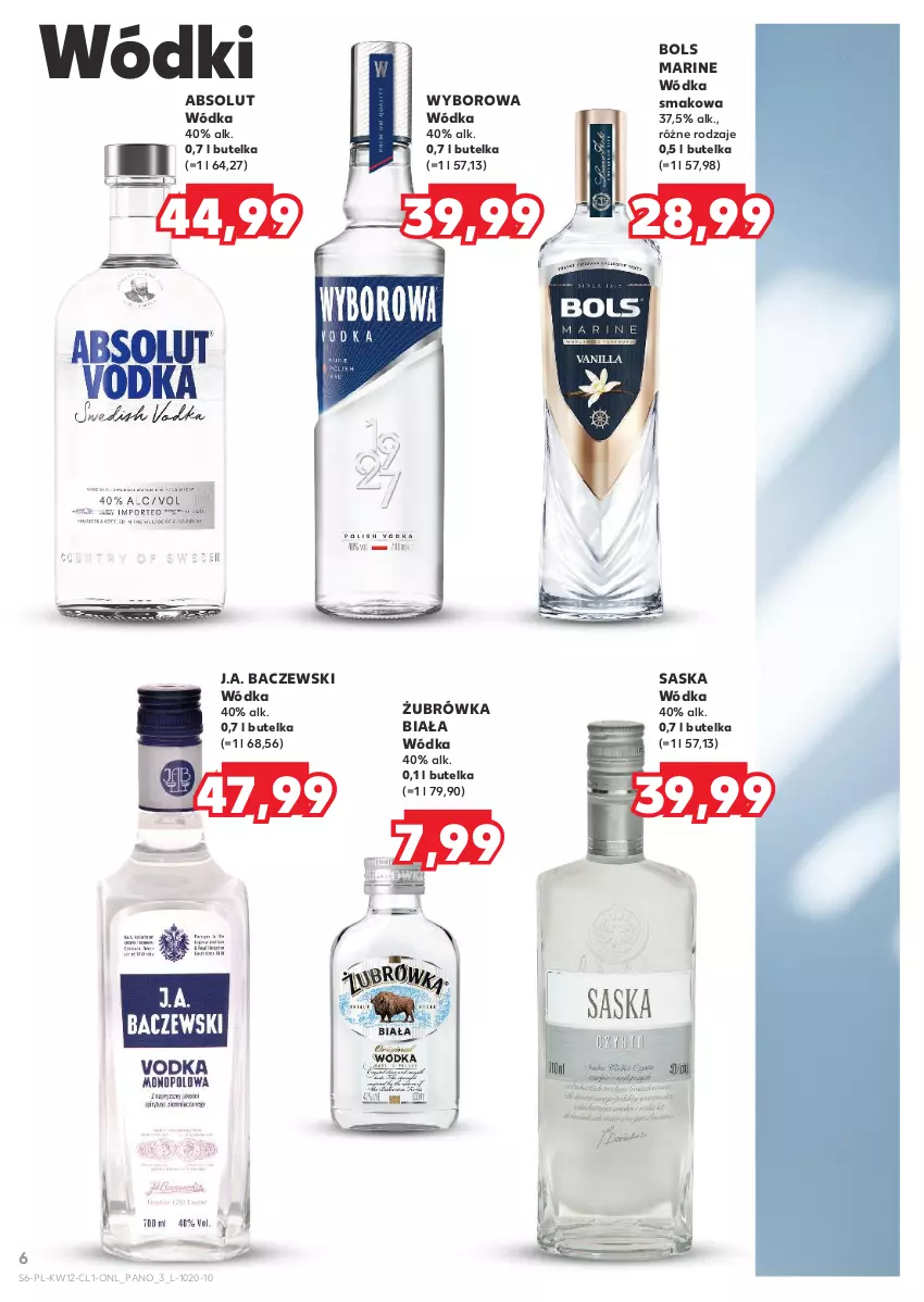 Gazetka promocyjna Kaufland - Barek Kauflandu - ważna 20.03 do 02.04.2025 - strona 6 - produkty: Absolut, Bols, Saska, Wódka, Wyborowa