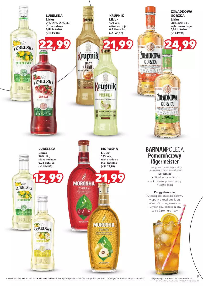 Gazetka promocyjna Kaufland - Barek Kauflandu - ważna 20.03 do 02.04.2025 - strona 9 - produkty: Krupnik, Likier, Sok