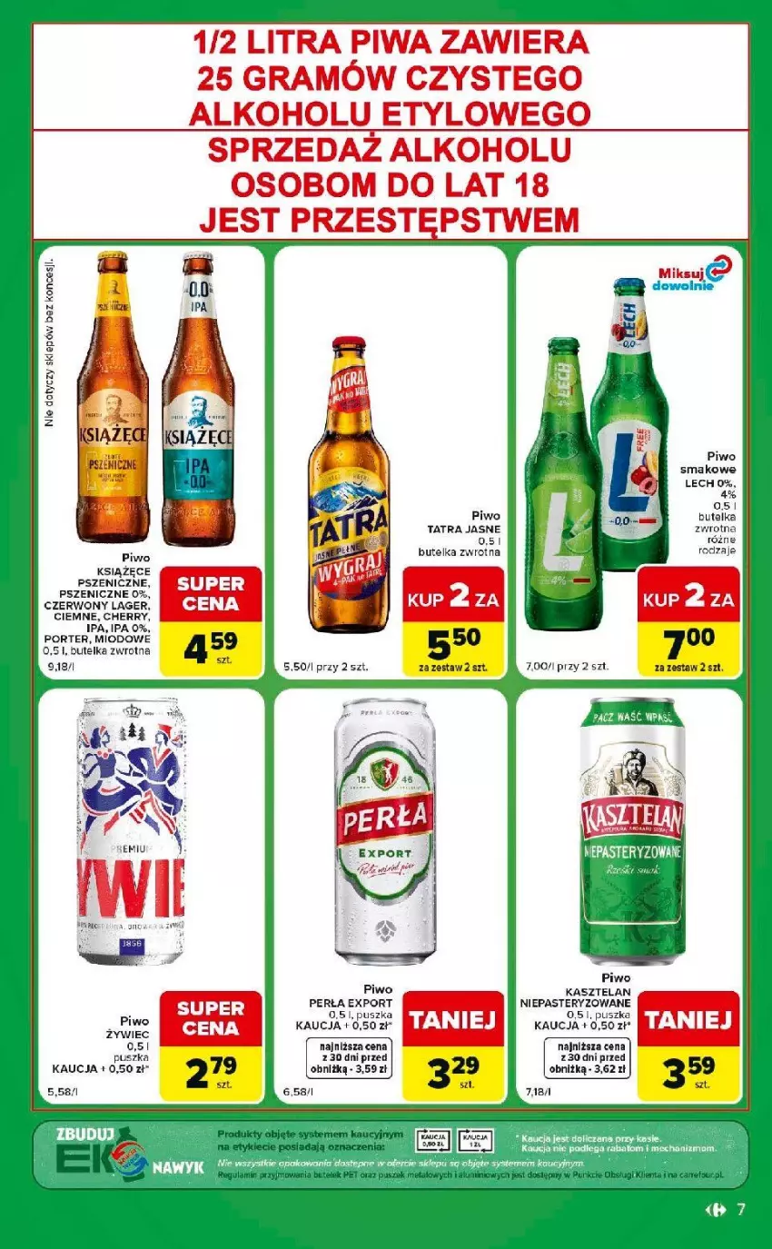 Gazetka promocyjna Carrefour - Gazetka Express w SUMIE ekspresowe zakupy - ważna 23.06 do 29.06.2026 - strona 7 - produkty: Kasztelan, Książęce, Perła, Piwo, Por, Tatra