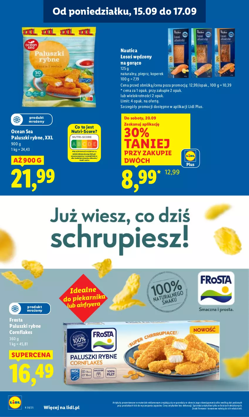 Gazetka promocyjna Lidl - GAZETKA - ważna 15.09 do 17.09.2025 - strona 34 - produkty: Frosta, Paluszki rybne, Pieprz, Wazon