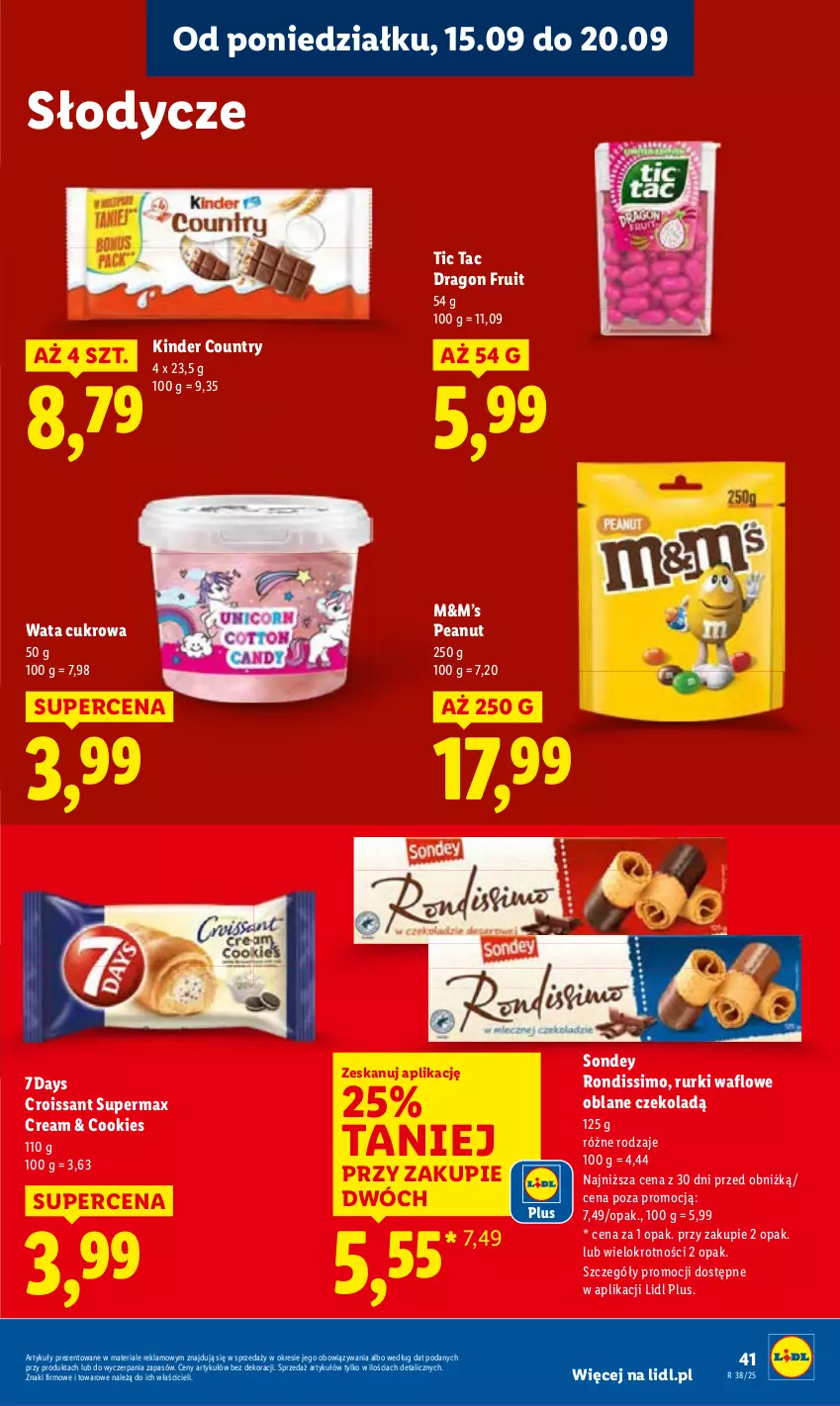 Gazetka promocyjna Lidl - GAZETKA - ważna 15.09 do 17.09.2025 - strona 47 - produkty: Croissant, Kinder, Rurki, Wata cukrowa