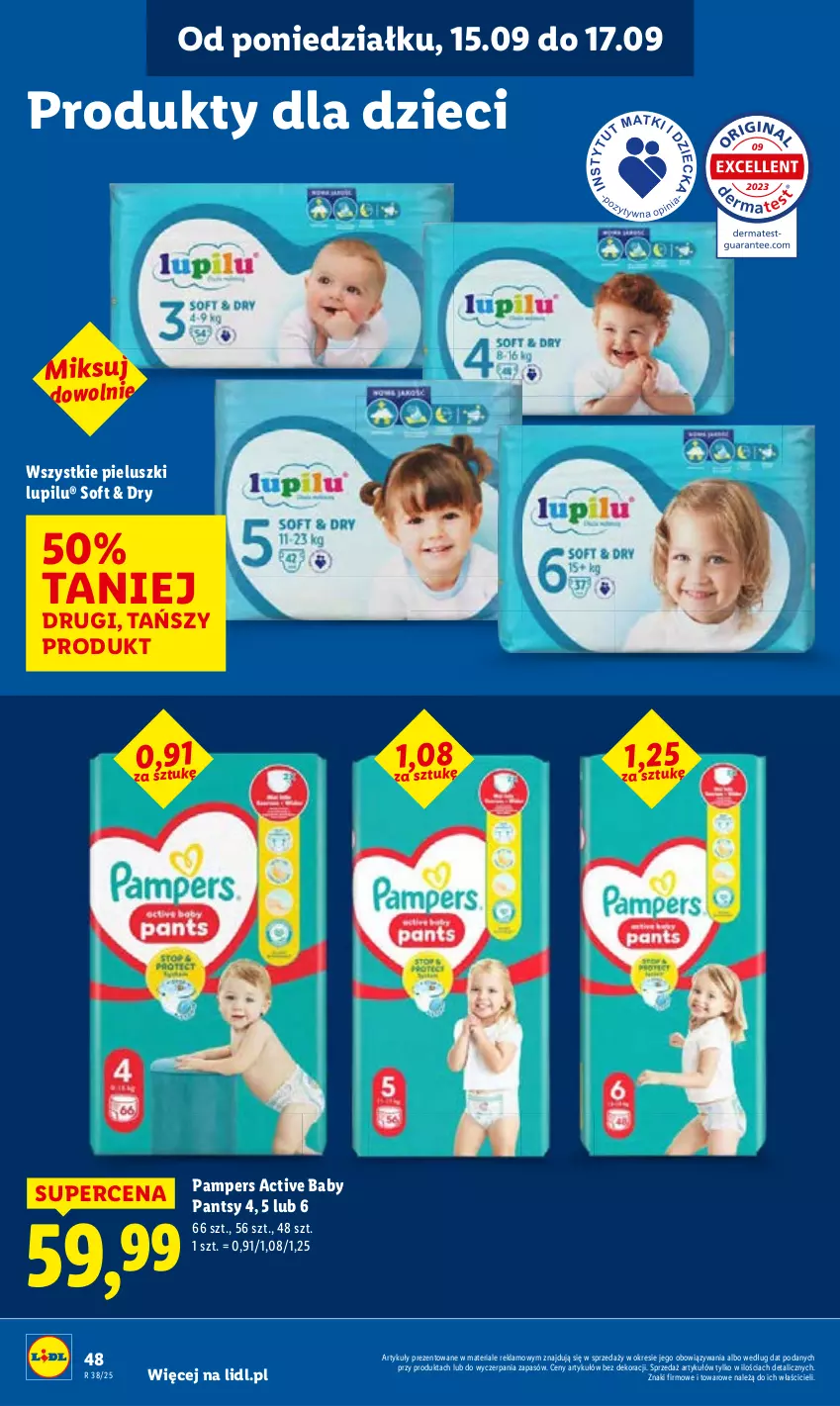 Gazetka promocyjna Lidl - GAZETKA - ważna 15.09 do 17.09.2025 - strona 54 - produkty: Dzieci, Pampers