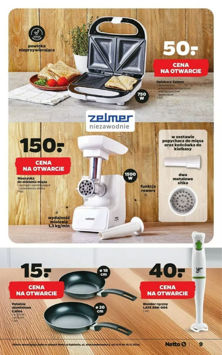 Gazetka promocyjna Netto - ważna 14.11 do 16.11.2024 - strona 12 - produkty: Blender, Blender ręczny, Maszynka, Patelnia, Szynka