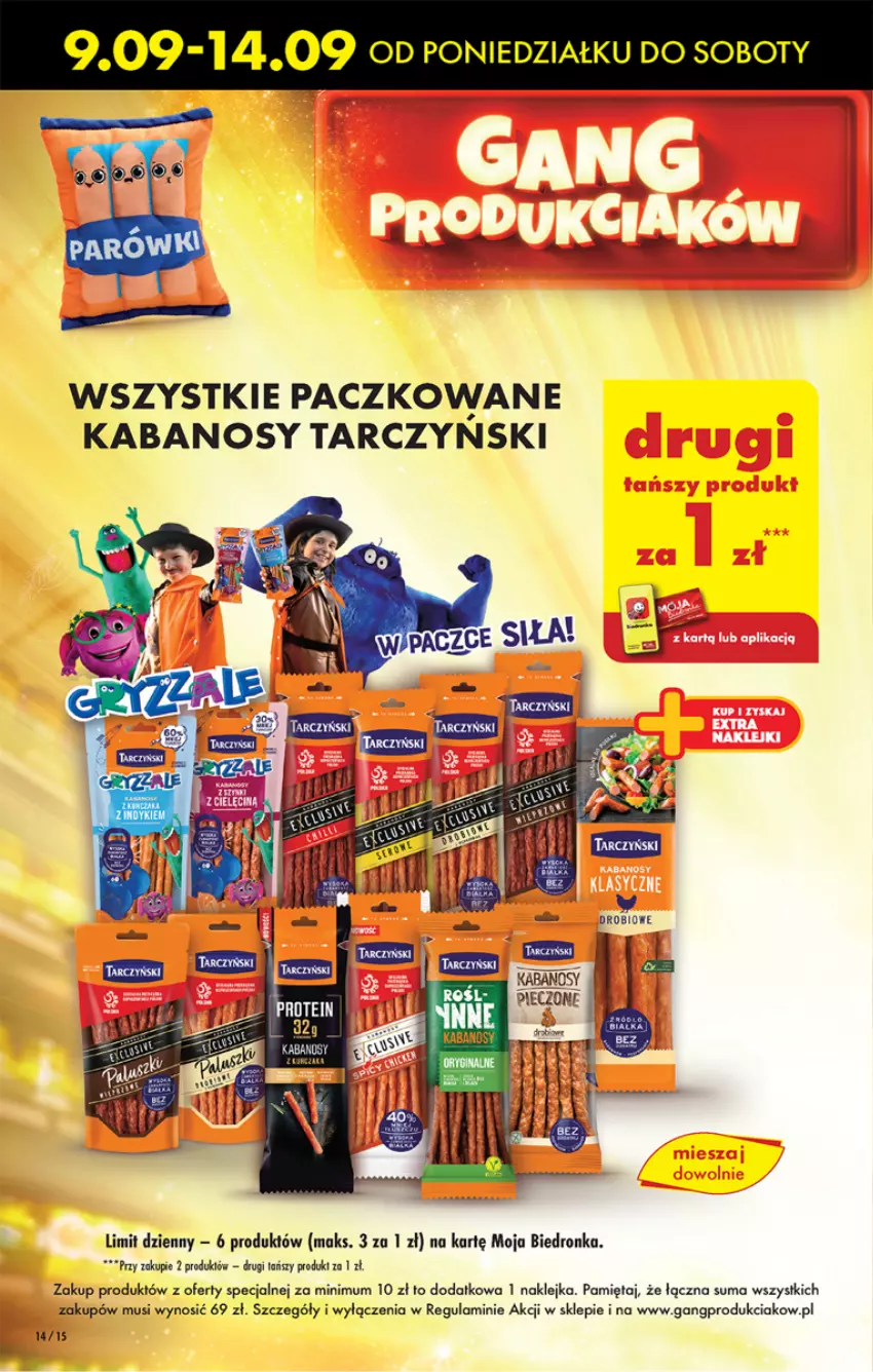 Gazetka promocyjna Biedronka - Od Poniedziałku - ważna 09.09 do 14.09.2024 - strona 18 - produkty: Gin, Kabanos, Klej, Mięta, Mus