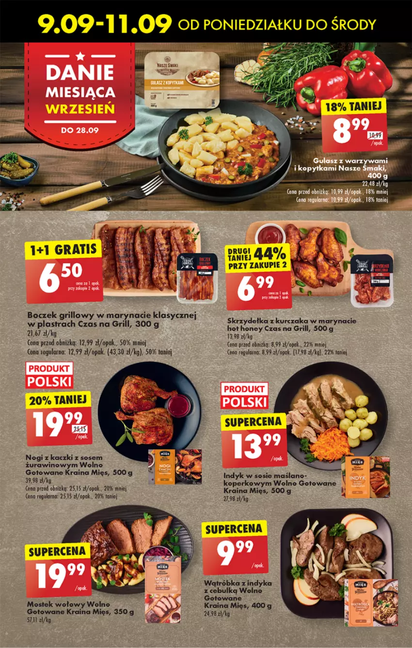 Gazetka promocyjna Biedronka - Od Poniedziałku - ważna 09.09 do 14.09.2024 - strona 33 - produkty: Boczek, Grill, Kurczak, Skrzydełka z kurczaka, Sos, Stek, Stek wołowy, Wino