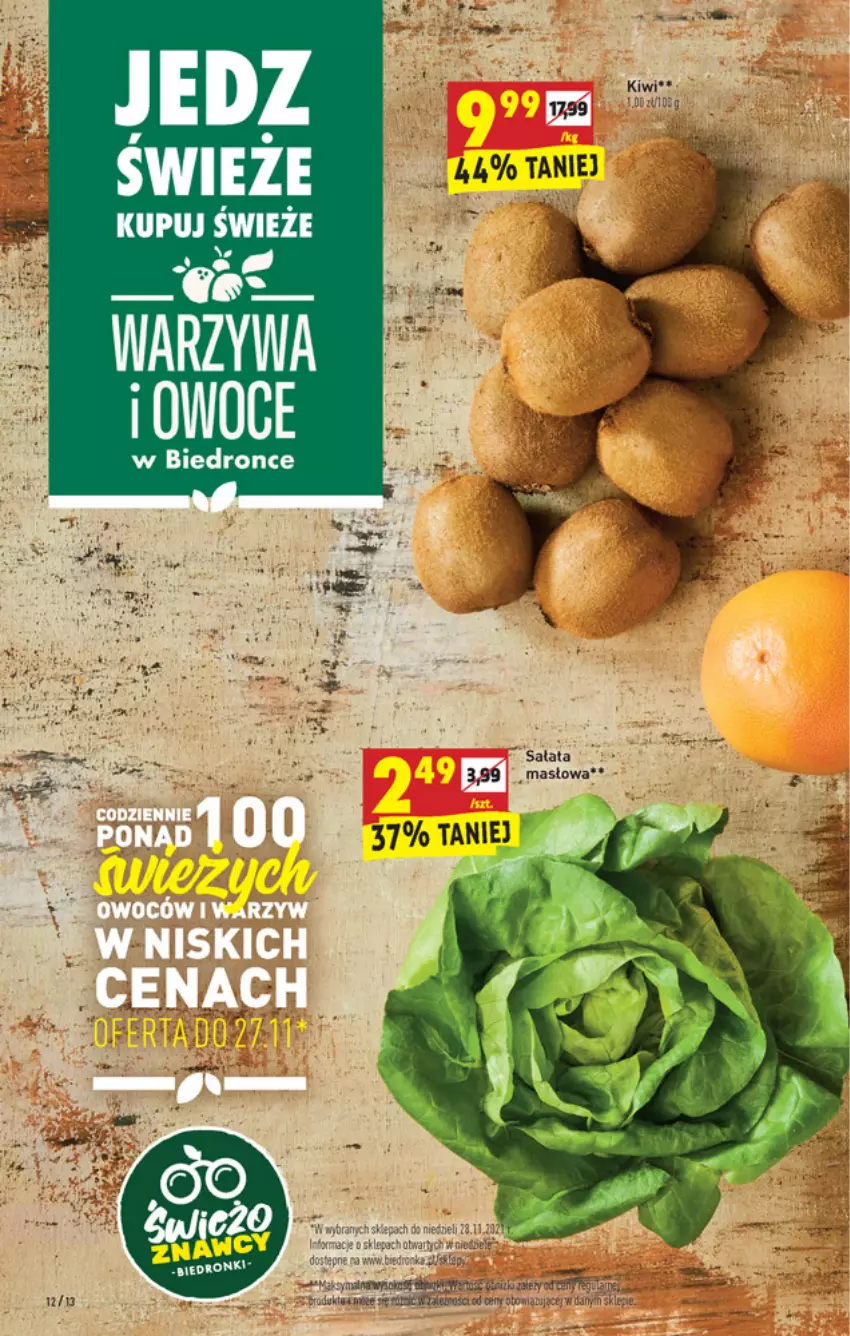 Gazetka promocyjna Biedronka - W tym tygodniu - ważna 25.11 do 01.12.2021 - strona 12 - produkty: Fa, Inka, Masło, Orka, Owoce, Sałat, Top