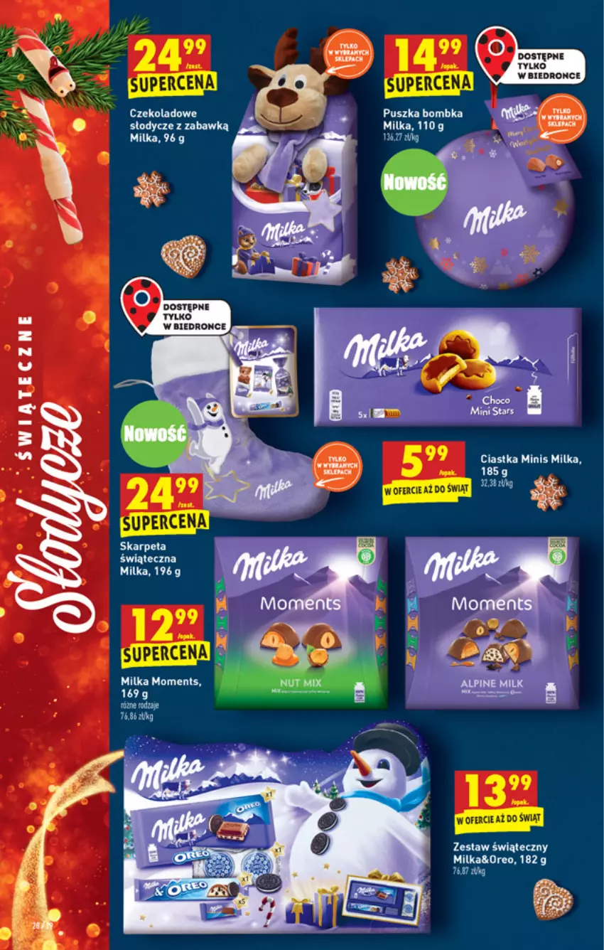 Gazetka promocyjna Biedronka - W tym tygodniu - ważna 25.11 do 01.12.2021 - strona 28 - produkty: Ciastka, Fa, Karp, Milka, Moments