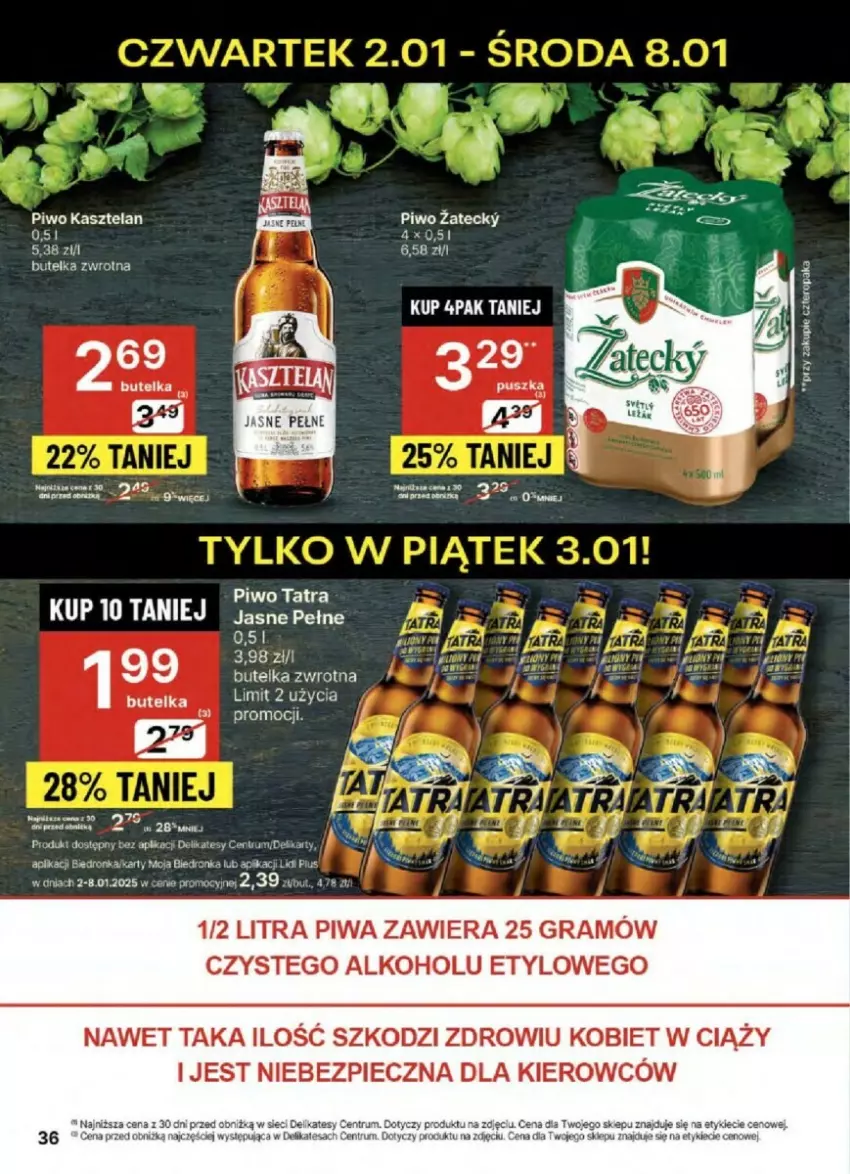 Gazetka promocyjna Delikatesy Centrum - ważna 02.01 do 08.01.2025 - strona 30 - produkty: Fa, Gra, Kasztelan, Piec, Piwa, Piwo, Rum