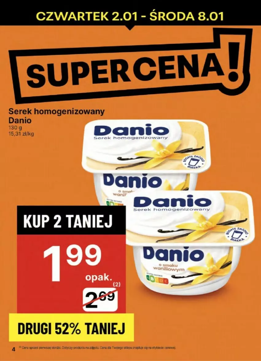 Gazetka promocyjna Delikatesy Centrum - ważna 02.01 do 08.01.2025 - strona 34 - produkty: Danio, Ser, Serek, Serek homogenizowany