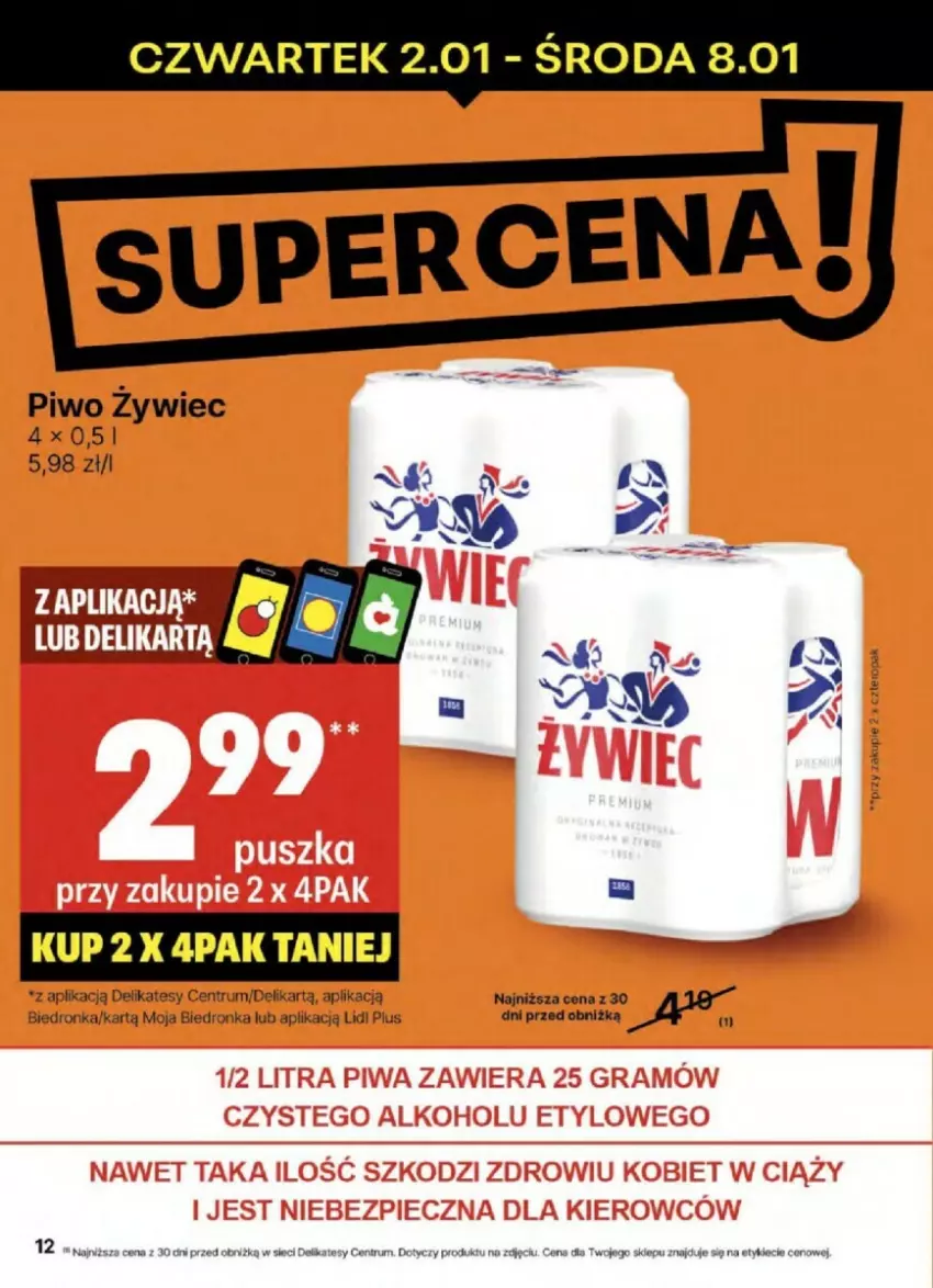 Gazetka promocyjna Delikatesy Centrum - ważna 02.01 do 08.01.2025 - strona 4 - produkty: Piwo, Rum