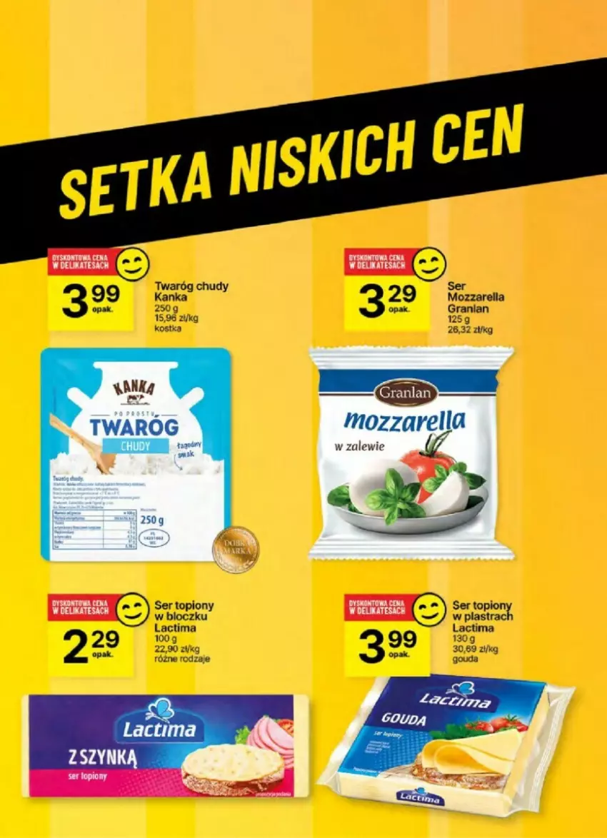 Gazetka promocyjna Delikatesy Centrum - ważna 02.01 do 08.01.2025 - strona 41 - produkty: Gouda, Gra, Mozzarella, Ser, Ser topiony, Top, Twaróg, Twaróg chudy