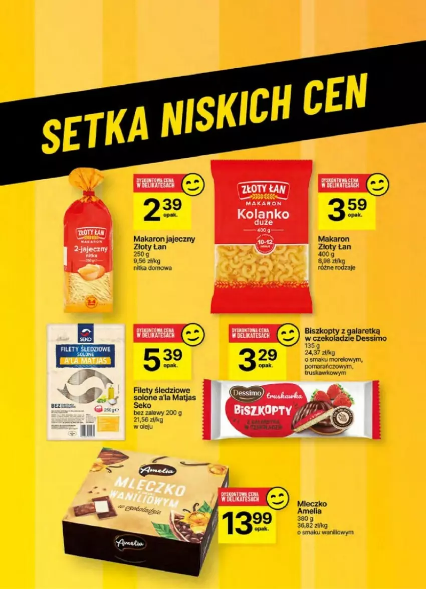 Gazetka promocyjna Delikatesy Centrum - ważna 02.01 do 08.01.2025 - strona 48 - produkty: Biszkopty, Gala, Makaron, Matjas, SEKO