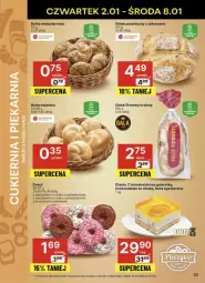 Gazetka promocyjna Delikatesy Centrum - Gazetka - ważna od 08.01 do 08.01.2025 - strona 16 - produkty: Cukier, Kajzerka, Bułka wieloziarnista, Donut, Gala, Bułka