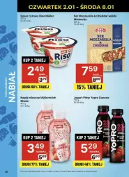 Gazetka promocyjna Delikatesy Centrum - Gazetka - ważna od 08.01 do 08.01.2025 - strona 19 - produkty: Mozzarella, Cheddar, Ser, Ryż, Danone, Jogurt, Mlekovita, Napój mleczny, Deser, Napój, Jogurt pitny, Mleko