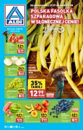 Gazetka promocyjna Aldi - Farmer ALDIK poleca świeże owoce i warzywa - Gazetka - ważna od 03.08 do 03.08.2024 - strona 1 - produkty: Cebula, Winogrona, Arbuz, Wino, Pomidory, Nektar, Fa