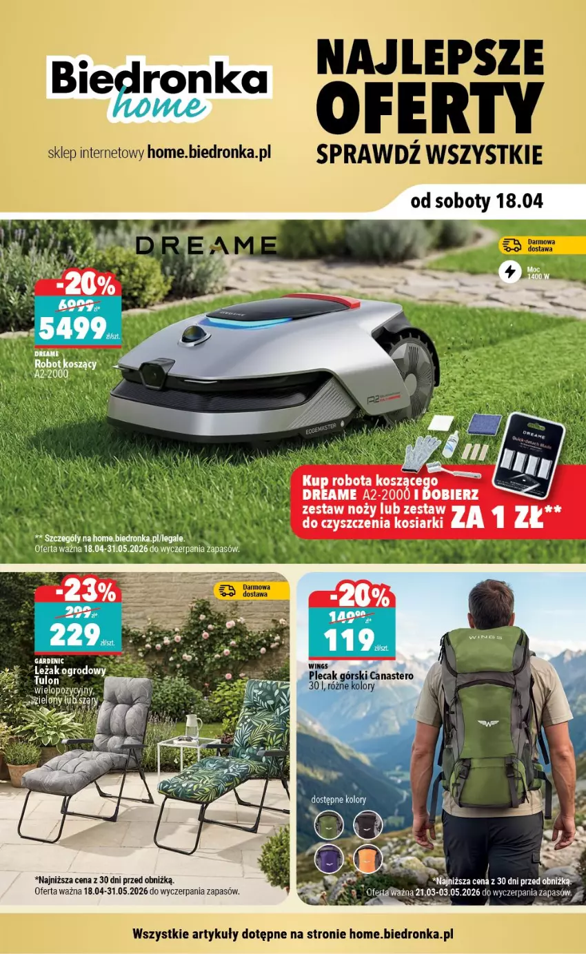 Gazetka promocyjna Biedronka - Home - ważna 18.04 do 25.04.2026 - strona 1 - produkty: Plecak