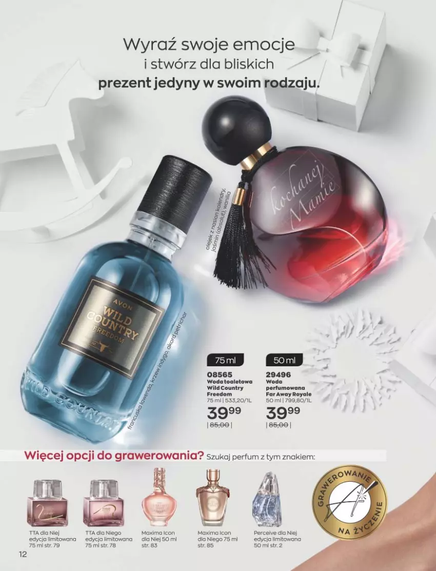 Gazetka promocyjna Avon - Katalog Avon 11/2021 kampania listopad - ważna 01.11 do 30.11.2021 - strona 12 - produkty: Fa, Leon, Perfum, Woda