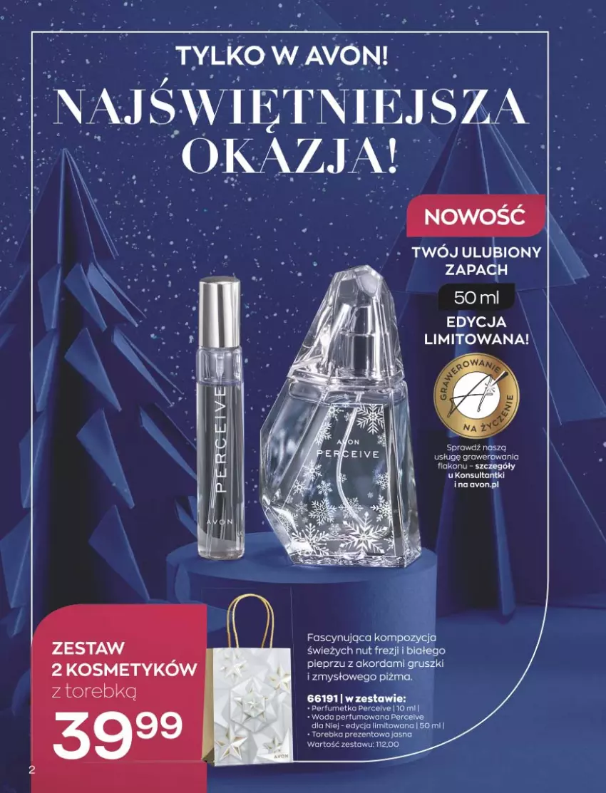 Gazetka promocyjna Avon - Katalog Avon 11/2021 kampania listopad - ważna 01.11 do 30.11.2021 - strona 2 - produkty: Perfum, Pieprz, Torebka