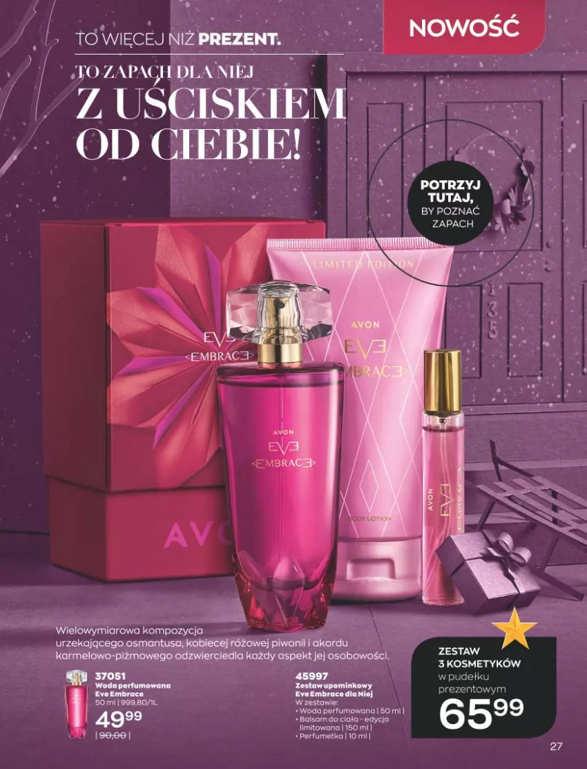 Gazetka promocyjna Avon - Katalog Avon 11/2021 kampania listopad - ważna 01.11 do 30.11.2021 - strona 27 - produkty: Balsam do ciała, K2, Perfum, Woda, Woda perfumowana