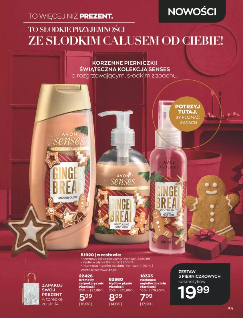 Gazetka promocyjna Avon - Katalog Avon 11/2021 kampania listopad - ważna 01.11 do 30.11.2021 - strona 35 - produkty: Basia, Mydło, Mydło w płynie, Senses