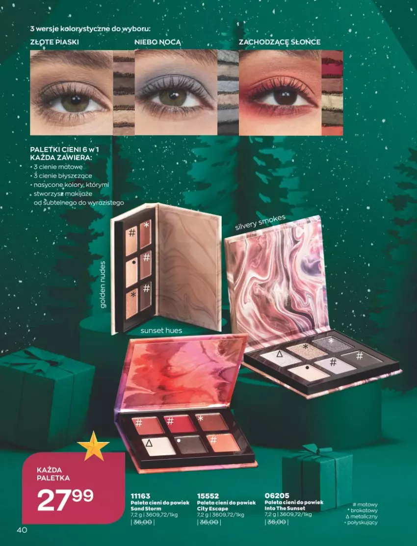 Gazetka promocyjna Avon - Katalog Avon 11/2021 kampania listopad - ważna 01.11 do 30.11.2021 - strona 40 - produkty: Makijaż, Paleta, Sos