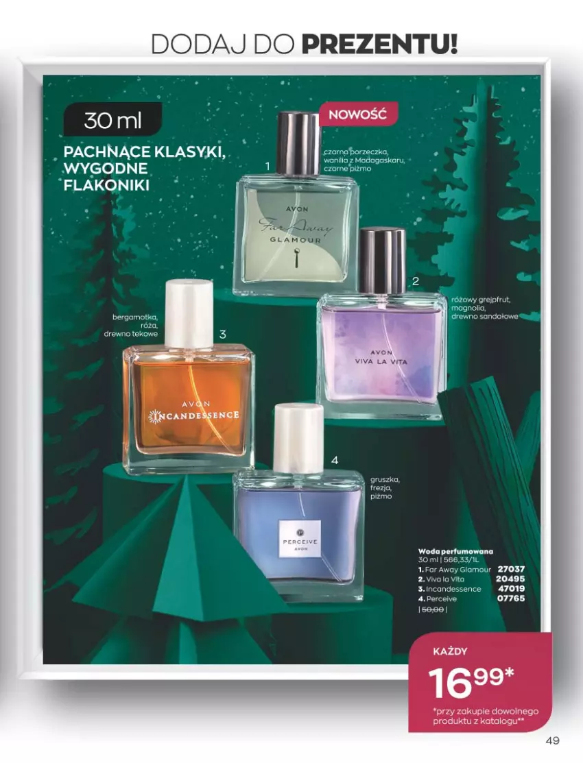 Gazetka promocyjna Avon - Katalog Avon 11/2021 kampania listopad - ważna 01.11 do 30.11.2021 - strona 49 - produkty: Grejpfrut, Perfum, Róża, Sandał, Woda, Woda perfumowana