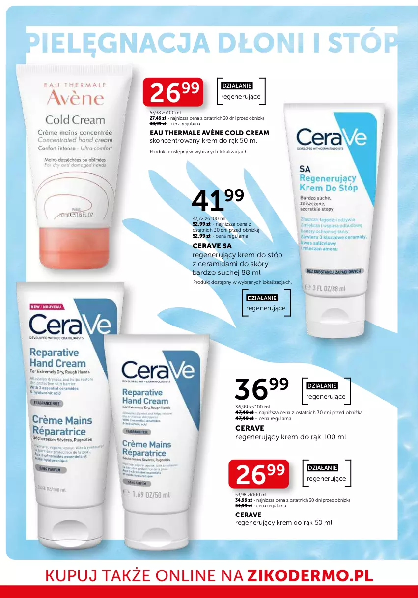 Gazetka promocyjna Ziko - Gazetka Ziko Dermo - ważna 16.10 do 29.10.2025 - strona 12 - produkty: Avène, CeraVe, Cold Cream, Krem do rąk, Krem do stóp