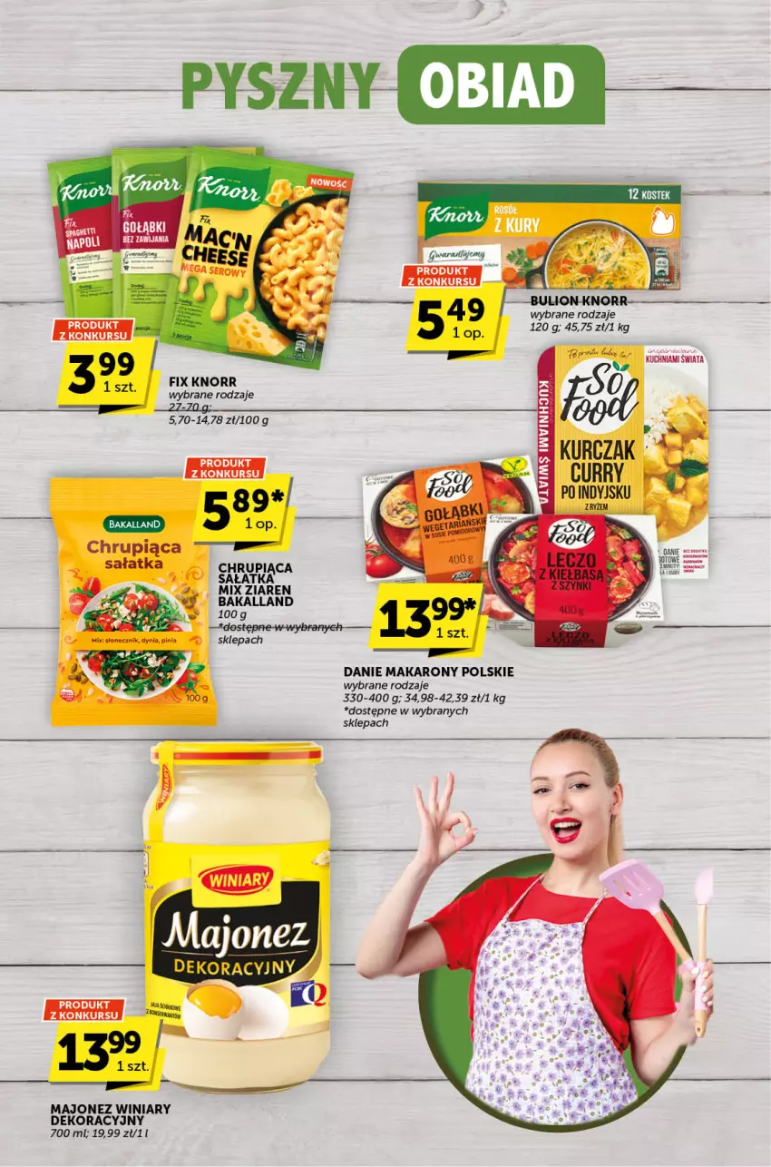 Gazetka promocyjna ABC - ważna 19.09 do 01.10.2024 - strona 15 - produkty: Bakalland, Knorr, Kuchnia, Kurczak, LG, Majonez, Makaron, Sałat, Sałatka, Winiary