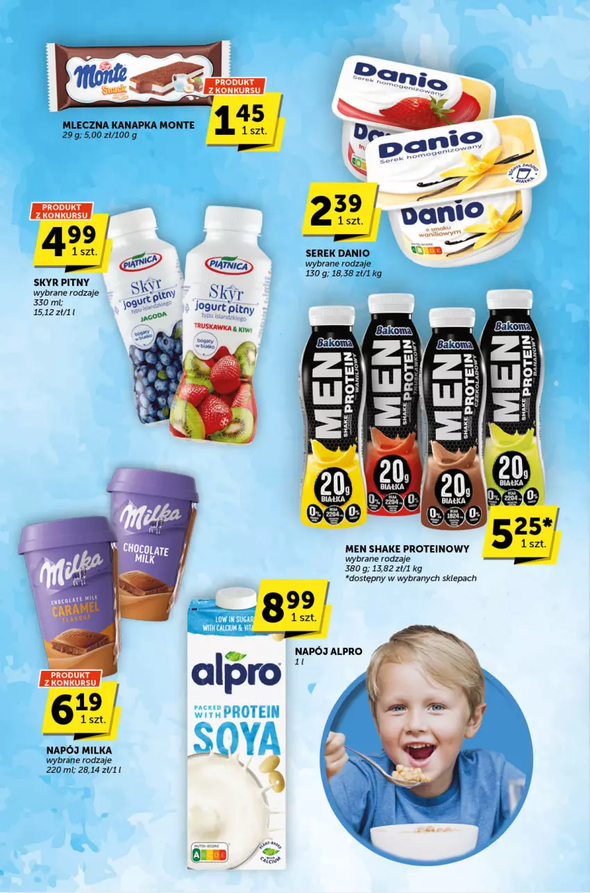 Gazetka promocyjna ABC - ważna 19.09 do 01.10.2024 - strona 4 - produkty: Alpro, Danio, Milka, Mleczna kanapka, Monte, Napój, Ser, Serek