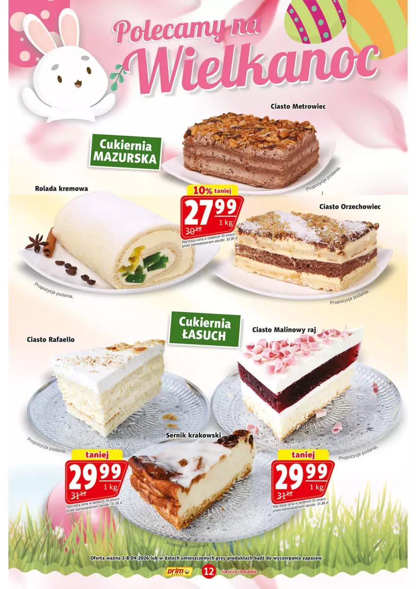 Gazetka promocyjna Prim Market - ważna 02.04 do 08.04.2026 - strona 12 - produkty: Cukier, Fa, Metro, Rolada