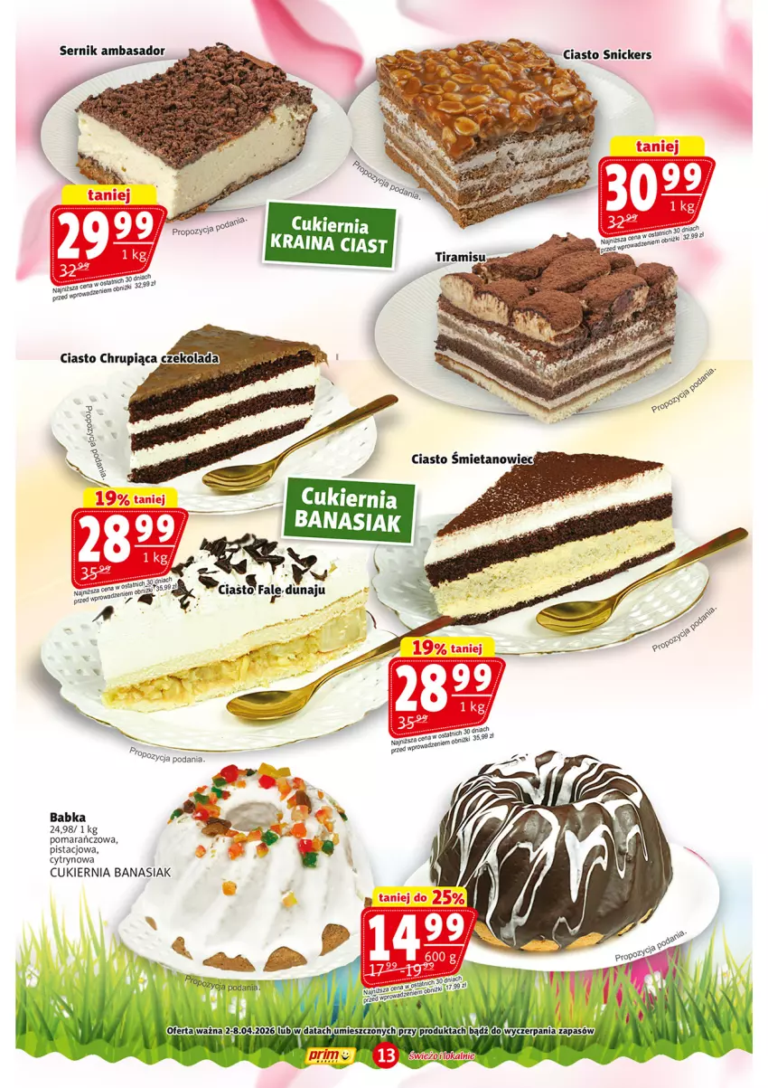 Gazetka promocyjna Prim Market - ważna 02.04 do 08.04.2026 - strona 13 - produkty: Babka, Cukier, Czekolada, Fa