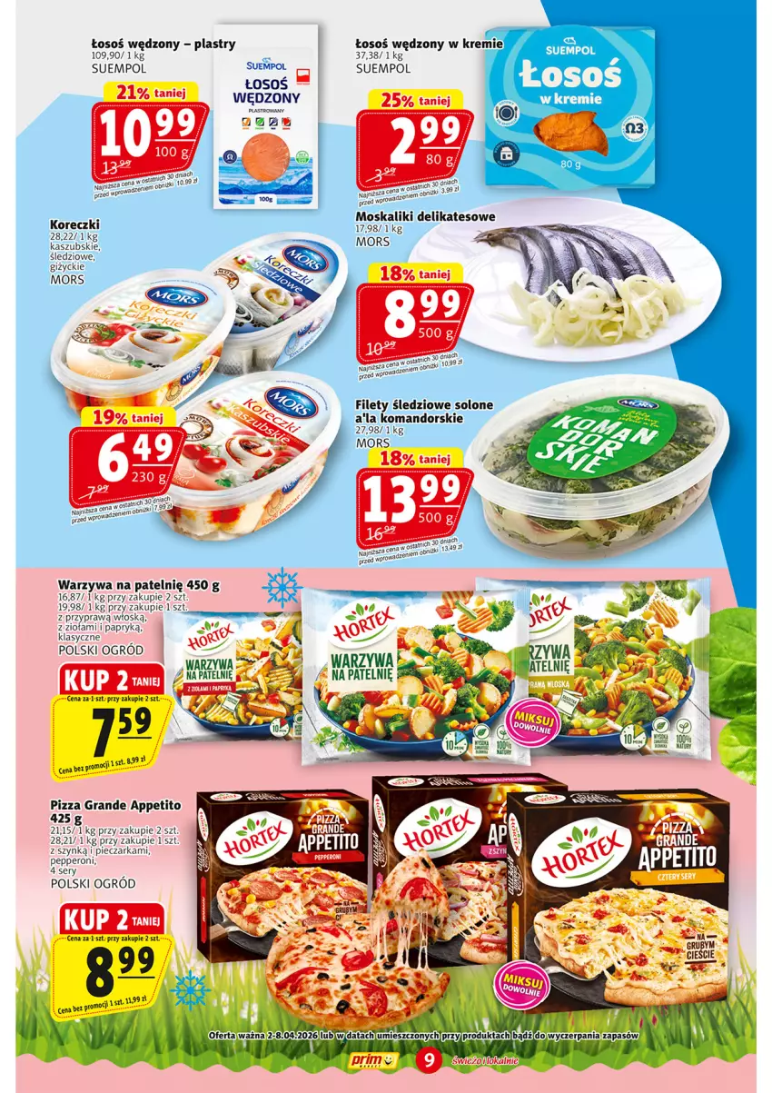 Gazetka promocyjna Prim Market - ważna 02.04 do 08.04.2026 - strona 9 - produkty: Gra, Ogród, Piec, Pieczarka, Pizza, Ser, Suempol, Warzywa
