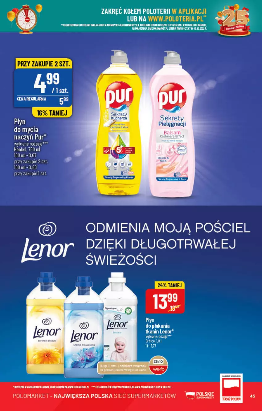 Gazetka promocyjna PoloMarket - Gazetka pomocyjna - ważna 31.08 do 06.09.2022 - strona 45 - produkty: BIC, Lenor, Pościel