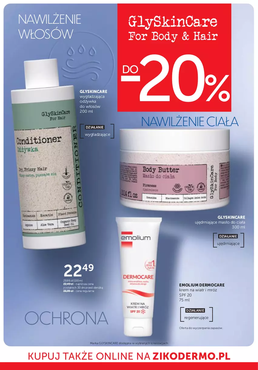 Gazetka promocyjna Ziko - Gazetka Ziko Dermo - ważna 13.11 do 25.11.2025 - strona 10 - produkty: Emolium, Krem na wiatr i mróz, Masło, Masło do ciała, Odżywka