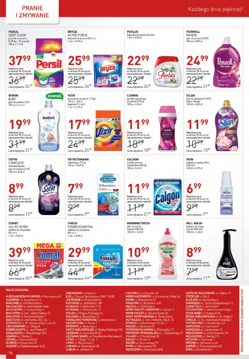 Gazetka promocyjna Drogerie Jawa - ważna 02.02 do 06.03.2023 - strona 16 - produkty: Bryza, Calgon, Finish, LG, Ludwik, Obraz, Persil, Perwoll, Płyn do mycia, Płyn do płukania, Płyn do prania, Proszek do prania, Silan, Somat, Tablet, Vizir