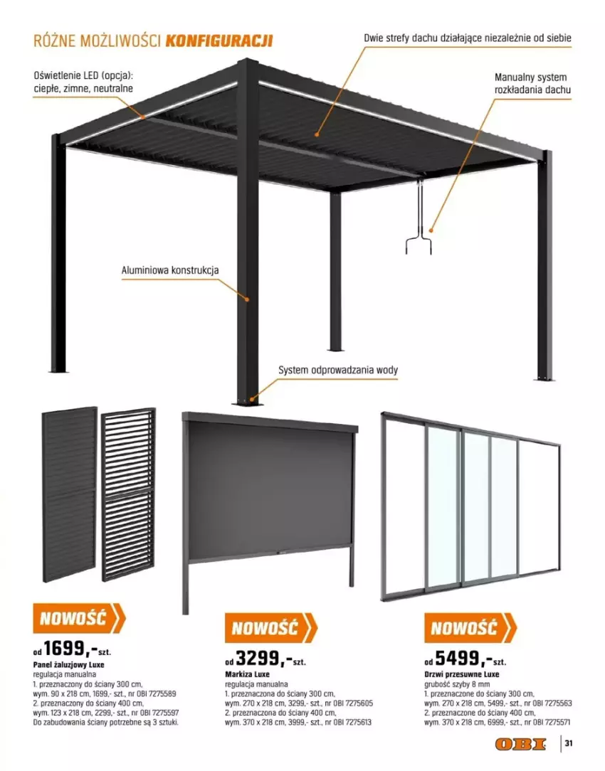 Gazetka promocyjna Obi - ważna 12.03 do 31.05.2025 - strona 50 - produkty: Drzwi, Markiza