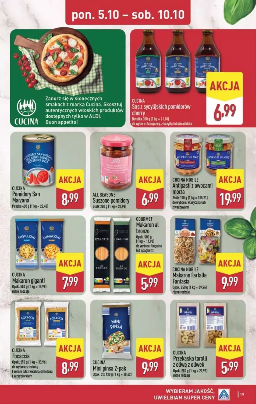 Gazetka promocyjna Aldi - Pełna oferta - ważna 05.10 do 10.10.2026 - strona 19 - produkty: Fa, Fanta, Kosz, Makaron, Pomidory, Spaghetti, Warzywa